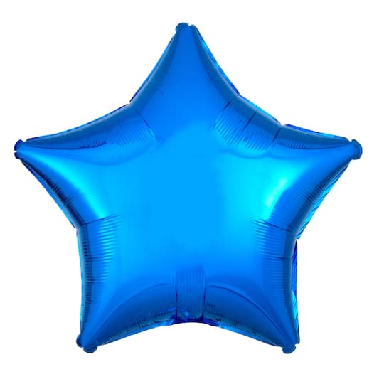 19&#x22; Metallic Blue Star Mylar Balloon